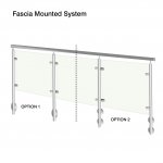 Fascia mounted - post and saddle with handrail
