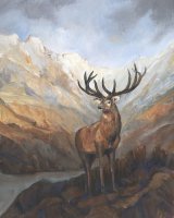 Great Stag in Mountains I