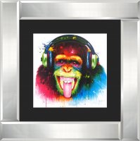 Murciano "DJ Monkey" print - mirror frame