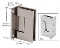 CRL Brushed Nickel VIENNA 037 Series Wall Mount Hinge - V1E037BN