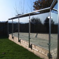 Glass balustrade post and saddle system - domestic and light industrial use