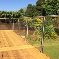 Glass balustrade post and cradle system - domestic and light industrial use