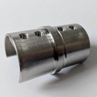 20 x 20 slotted handrail connector straight