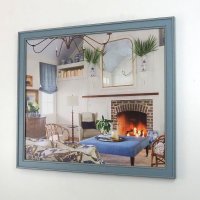 Blue mirror frame POL 1327 - custom size