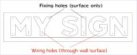Non illuminated letters