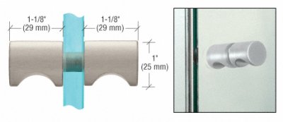 CRL Brushed NIickel Back-To-Back E-Z GripStyle Knobs - SDK140BN