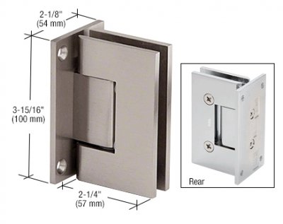 CRL Brushed Nickel VIENNA 037 Series Wall Mount Hinge - V1E037BN