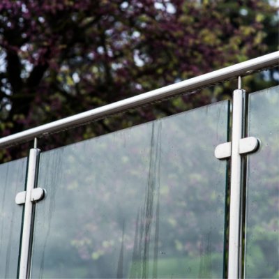 Glass balustrade post and saddle system - domestic and light industrial use