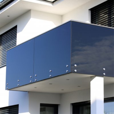 Adaptor glass balustrade system with handrail - domestic and light industrial use