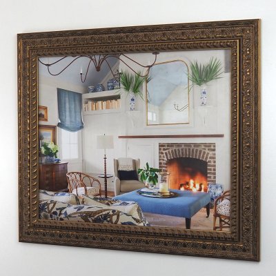 Brown / gold mirror frame 737 075 000 - custom size