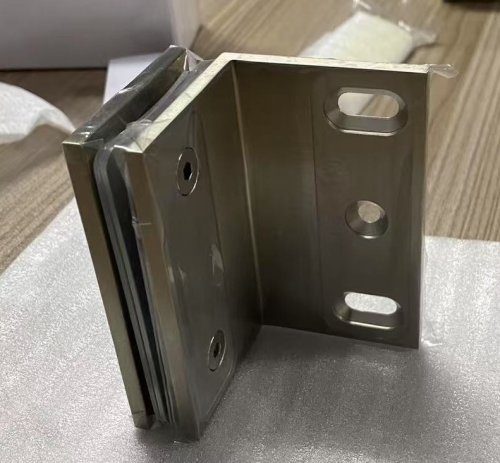 Brushed Nickel Glass Wall Side Clamp